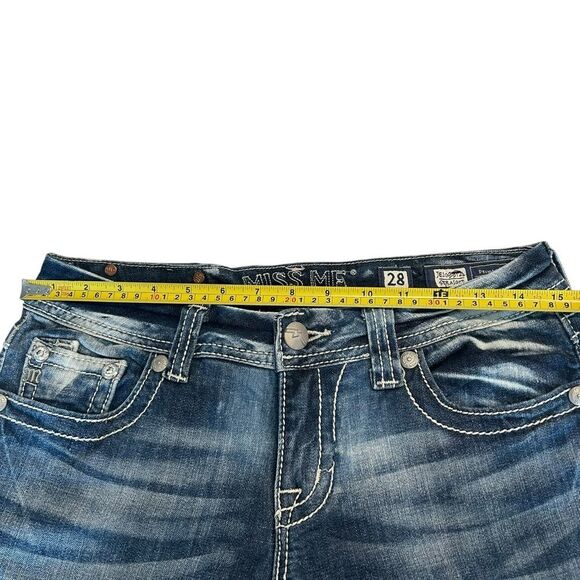 Miss Me Women’s Size 28x33 Straight Leg Jeans‎ Rhinestone Bling Pockets - Picture 10 of 10